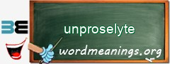 WordMeaning blackboard for unproselyte